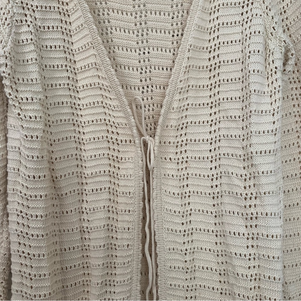 Free People Beach Duster Swim Cover Sz M Resort Maxi Landry Fauxchet Sweater - Picture 6 of 9